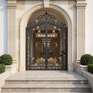 Puerta de Hierro Forjado Resistente a la Oxidación, Galvanizada en Caliente de Alta Calidad, Recubierta de Vinilo, Fácil de Montar, Ecológica y Personalizable - Product Image 6