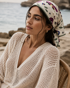 Foulard carré en soie imprimé numérique pour femme, respirant, à motifs, style européen et américain, réversible, toutes saisons, pour usage quotidien, tendance - Product Image 3
