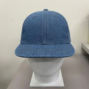 Gorra de Béisbol Personalizada OEM de 6 Paneles, de Mezclilla de Algodón, con Visera Plana, Estructurada, sin Estampado, Etiqueta Privada, Gorras al por Mayor - Product Image 1