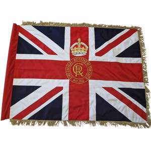 Le drapeau de la loge montre un drapeau commémoratif produit pour la <span class=keywords><strong>couronnement</strong></span> du roi Charles III en mai 2023, des bannières brodées. - Product Image 1