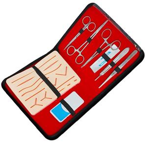 Kit de pratique de suture de qualité supérieure, 21 pièces, pour étudiants en médecine, comprenant des instruments chirurgicaux de base et des coussinets, à vendre - Product Image 1