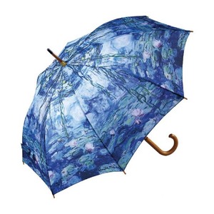 AU-02206 di legno ombrello di salto Monet arte 'lilie' prodotto elegante e durevole - Product Image 1