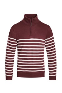 Sudadera Personalizada con Cierre de Cremallera, a Rayas, Transpirable, para Otoño, para Hombre, con Tejido Cómodo y Corte Regular - Product Image 3