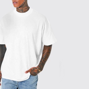 Camisetas con corte de caja para hombres y mujeres, camisa de reciclaje de peso pesado, 100 de algodón en caja, cuello falso, corte y costura, unisex, venta al por mayor - Product Image 5