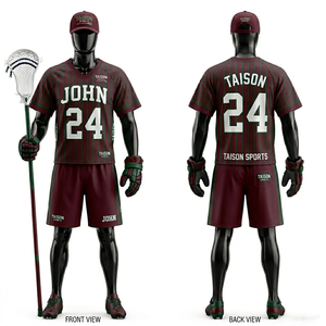 Uniforme de lacrosse pour hommes, 180 GSM, maille polyester respirante, design à panneaux bleu marine et or, logo personnalisé par sublimation, ensemble uniforme de lacrosse pour hommes - Product Image 5