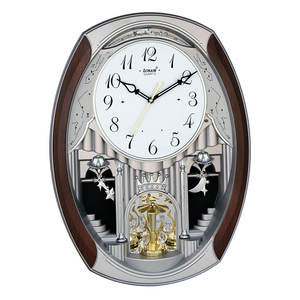 Premium Quality RT/PD Luxury <b>Wall</b> Musical <b>Clock</b> with Smooth Sweep Hands and Soft Melodies for Elegant Interiors for Sale - Product Image 2