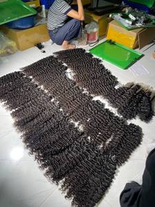 วิกผมลอนลึก 100% ผมมนุษย์ สีดำธรรมชาติ วิกผมมนุษย์หยิก - Product Image 6