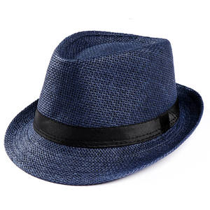 Chapeau de soleil unisexe pour femmes et hommes, tendance estivale décontractée, chapeau de plage en paille, chapeau de jazz, casquette de cowboy gangster - Product Image 6