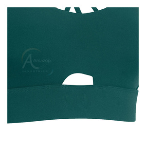 Premium Yoga Fitness Sports Bra Women Recycled Polyester Soft Stretch Breathable Activewear Bra Custom OEM Bulk - Product Image 5