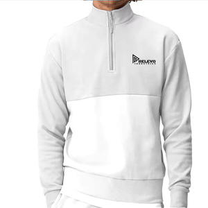 Sweat-shirt unisexe de qualité supérieure, coupe régulière, avec col à demi-zip et poches, en polyester/coton, imperméable, 2 pièces - Product Image 4