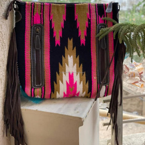 New Arrival Hand Tooled Fringe <b>Handbag</b> Aztec Saddle Blanket Sling Bag Bohemian Unique Design Stylish High Quality Bags for Women - Product Image 6