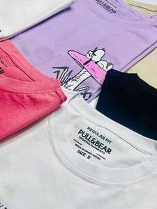Lot de T-shirts pour hommes en coton 100% de haute qualité, col rond, manches courtes, assortiment en vrac, vêtements du Bangladesh, vente en gros - Product Image 3