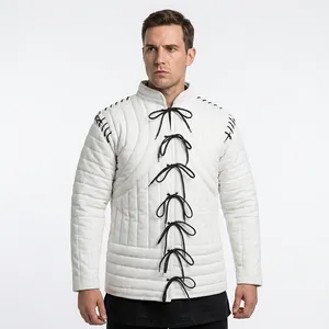 Abrigo Gambeson Medieval de Manga Larga, Chaqueta Aketon, Armadura Acolchada de Algodón Grueso para Reenactment, Cosplay, Disfraz de Feria Renacentista - Product Image 1