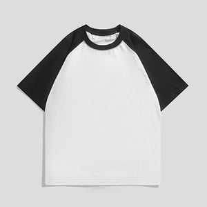 Camiseta de corte holgado y pesado para hombre, estilo boxy, personalizada, con corte y costura raglán - Product Image 1