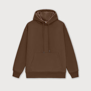Conjunto de Sudadera con Capucha Oversize Unisex, Color Sólido, Algodón French Terry, Estilo Casual para Otoño, Corte Regular, Diseño con Bolsillos - Product Image 3