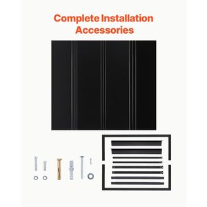 กันสาดโลหะแบบติดตั้งถาวรขนาด 44 x 24 นิ้ว พร้อมโครงเหล็กสามเหลี่ยมที่มั่นคง สำหรับประตูภายนอกและหน้าต่าง ป้องกันฝนและหิมะ - Product Image 5