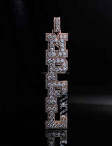 จี้เพชรทรงวินเทจ ผลิตในห้องปฏิบัติการ IGI/GIA ทองคำแท้ 10k สีเหลือง สำหรับงานแต่งงาน/หมั้น สไตล์ฮิปฮอป แร็ป สำหรับทั้งชายและหญิง - Product Image 2