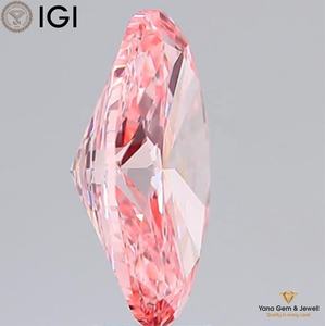 Diamant de laboratoire CVD de 5,01 carats, taille ovale, couleur rose vif fantaisie, clarté VS1, avec certificat IGI, pour une bague de chef-d'œuvre emblématique - Product Image 3