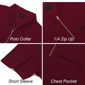 Camisetas de Manga Corta con Cierre de Cremallera para Hombre, Estilo Casual de Verano, Corte Regular, Camisetas Deportivas de Alta Calidad con Cuello Polo, Estampado Personalizado - Product Image 5