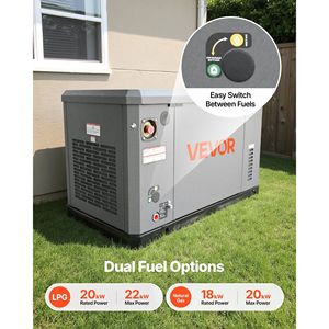 Generatore Dual Fuel da 22kW di Potenza Massima in Standby, 20kW di Potenza Massima per Tutta la Casa, Alimentazione di Emergenza per Tutta la Casa a Gas Naturale e GPL - Product Image 3