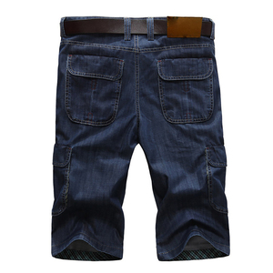 Shorts cargo pour hommes de haute qualité avec poches, fermeture éclair et bouton, lavage contrastant, service OEM, design personnalisé - Product Image 5