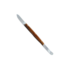 Couteau à cire dentaire 13 cm, manche en bois, acier inoxydable et silicone, certifié CE, instrument manuel réutilisable pour usage chirurgical et mélange - Product Image 4