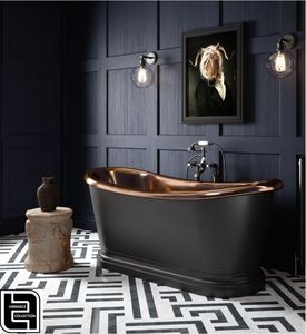 Baignoire autoportante de luxe en cuivre massif, fabriquée à la main, pour hôtels de prestige, villas, maisons, salles de bain et spas, design d'intérieur - Product Image 1