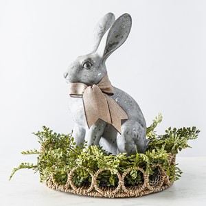 Platos de hierba marina con forma de conejo para decoración de mesas de Pascua, combo de platos de paja de hierba marina al por mayor - Product Image 4