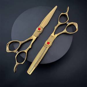 Ciseaux de coiffure professionnels en acier inoxydable 440C, lame tranchante, manche long, pour droitiers, ciseaux de coupe de cheveux - Product Image 5