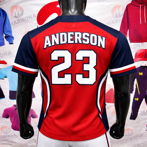Uniforme d'équipe de baseball personnalisé à manches courtes pour les écoles et les ligues, séchage rapide, respirant, tissu 100% polyester sublimé, taille plus - Product Image 3