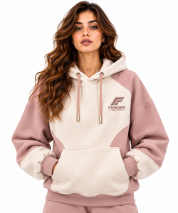 Sweat à capuche personnalisé en polaire premium pour femme, brodé, épais, style streetwear, vente en gros, sweats à capuche tendance, OEM - Product Image 1