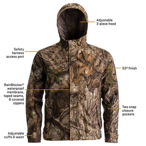 Veste de chasse à capuche pour homme - Veste de chasse imperméable en softshell pour homme, vêtements d'extérieur coupe-vent, chauds, de haute qualité pour la chasse - Product Image 4