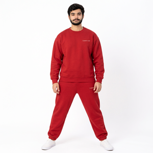 Ensembles de sweat-shirts à col rond et de joggings personnalisés avec des détails brodés pour les labels de streetwear - Product Image 4