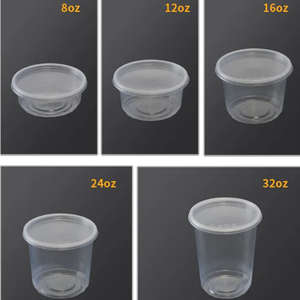 Recipiente Redondo Transparente Desechable de PP, Libre de BPA, Apto para Microondas, para Sopa, con Tapa, para Camping, en Varios Tamaños, Económico - Product Image 5
