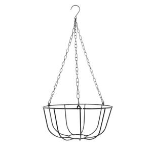 Panier suspendu en fer forgé - Porte-plante - Fabriqué à la main - Rond de 18 pouces - Product Image 1