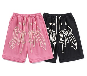 Shorts pour hommes en coton éponge 100% personnalisés, avec cordon de serrage, style streetwear, respirants, tricotés, 120g, fabricant OEM ODM - Product Image 1