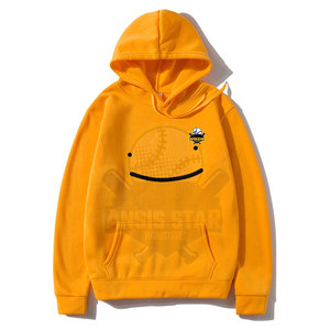 Sweat-shirt à capuche jaune pour homme Ansis Star Top, coupe classique, poche unie, décontracté, en polaire tricotée, impression numérique, hiver - Product Image 1