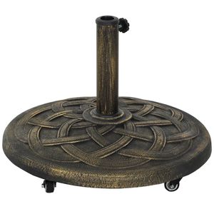 Bronze Outdoor <b>Umbrella</b> <b>Stand</b> Circular <b>Base</b> Only for Patio <b>Umbrellas</b> for Balcony Courtyard or Outdoor Spaces - Product Image 5