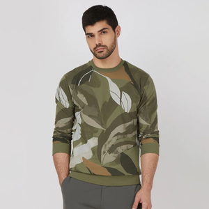 Sudadera de Hombre con Cuello Redondo, Corte Regular, Manga Larga, Forro Polar, Bordada, Informal, para Invierno, Transpirable, de Poliéster - Product Image 1