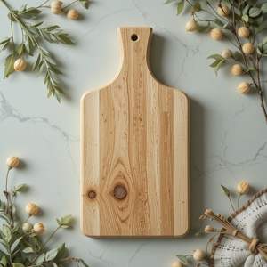 Planche à découper en bois d'acacia massif de qualité supérieure pour la préparation des aliments en cuisine, surface de découpe durable en bois naturel pour légumes et viande - Product Image 2