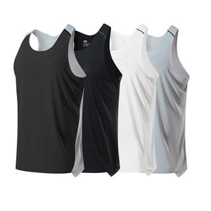 Sports Polyester Boy's Muscle <b>Singlet</b> Sleeveless Travel Vest Gym <b>Mens</b> Tank Top Bodybuilding Fitness Running Custom Logo Tank Top - Product Image 6