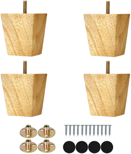 Solid Wood <b>Sofa</b> <b>Legs</b> Square <b>Replacement</b> Furniture <b>Legs</b> Custom Height Strong Load Bearing Couch Cabinet Feet OEM ODM Supplier - Product Image 6