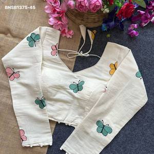 Colección de blusas de alta calidad con trabajo de hilo y lentejuelas, manga larga, espalda acolchada y cierre de gancho, proveedor de Surat para la moda femenina. - Product Image 4