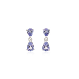 Pendientes de Plata de Ley 925 con Zafiro Azul Corte Pera Genuino, Joyería para Mujer, Accesorios para Fiestas - Product Image 1