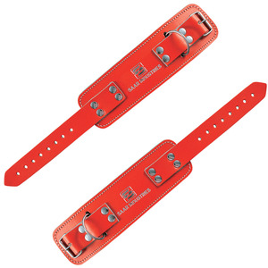 Correas Ajustables de Cuero para Tobillos, para Entrenamiento Físico - Correas Acolchadas con Anillo en D para Ejercicios con Máquina de Poleas - Product Image 3