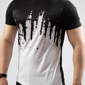 T-shirt de sublimation pour homme, manches courtes, fitness, gym, séchage rapide, logo personnalisé, t-shirts de sublimation de haute qualité pour homme - Product Image 5