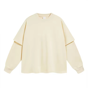 Sweat-shirt d'hiver pour homme, à double couche, manches longues, logo personnalisé brodé, coupe ample, unisexe, service OEM - Product Image 4