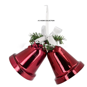 Campana Navideña de Aluminio Estilo Europeo, Chapada en Oro, para Sublimación, Juego de 2, para Uso en Interiores y Exteriores - Product Image 5