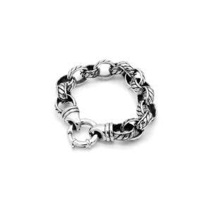 Bordered Twisted <b>Rope</b> Link Chain <b>Bracelet</b> - Product Image 1