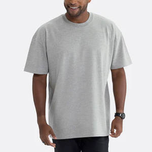 T-shirts en polycoton à manches courtes pour hommes, t-shirts oversize, t-shirts en coton lourd, t-shirts basiques en coton - Product Image 5